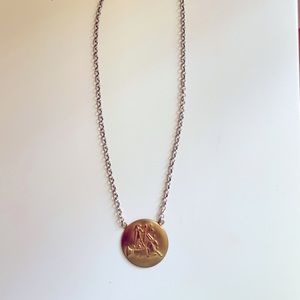 Capricorn Brass Medallion Necklace